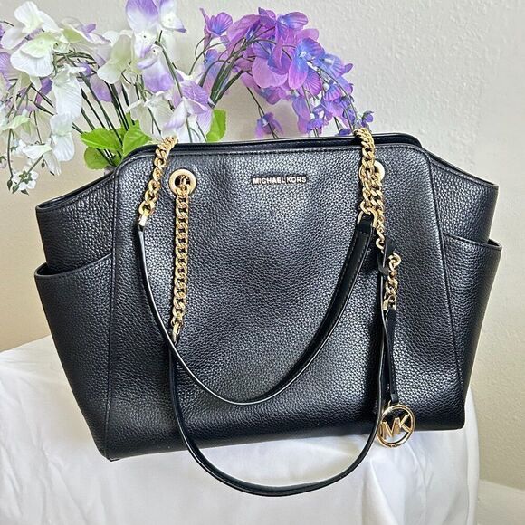 Michael Kors Large Black Leather Bag - Picture 1 of 6